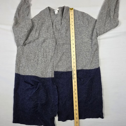 Madewell Alpaca/Wool Blend Colorblock Long Cardigan Sweater Grey Navy Womens M - Bild 17 von 18