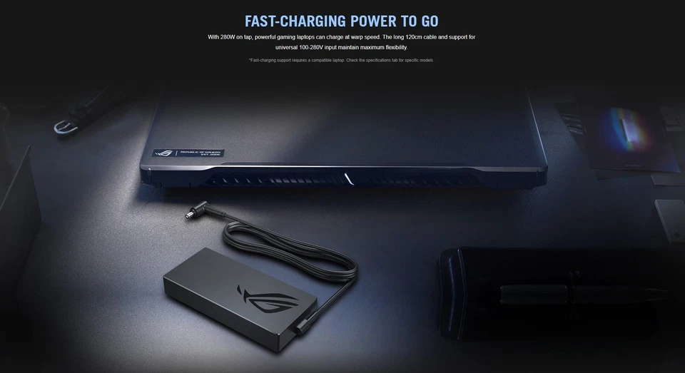 Adaptador de CC Asus ROG 280W para portátiles para juegos Asus ROG G Series Foto 4 de 4