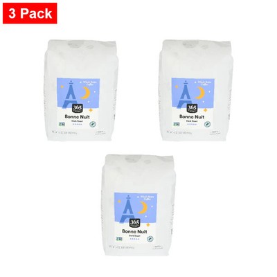 365 By WFM, Bonne Nuit Whole Bean Coffee, Dark Roast, 24 Ounce - 3 Pack