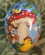 Vintage Paper Mache German Democratic Republic Easter Egg Candy Box