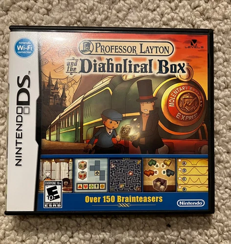 Professor Layton and the Diabolical Box Nintendo DS Game CIB Excellent Cond