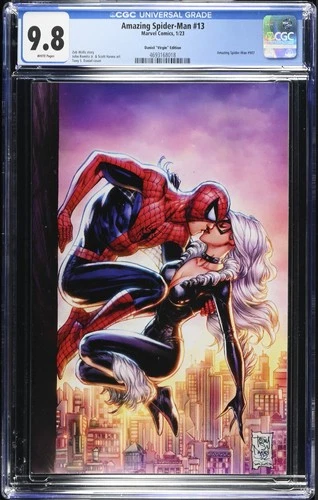 Amazing Spider-Man #13 Tony Daniel Black Cat Kiss Virgin Variant CGC 9.8