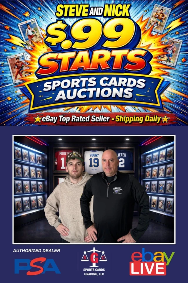 Steve and Nick start .99 Auctions for Singles, Lots, PSA Slabs, Packs, etc.
