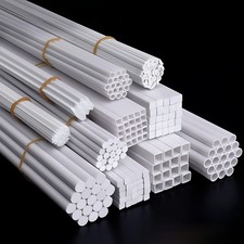 Plastic ABS Bar Tube Strip Styrene Rod Tubes Angles Model Scratch Building 250mm