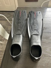 Beuchat Mundial 1-50 Full Foot Spearfishing Fins Scuba Diving Size 45/46 11-12