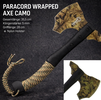 Neu Survival Paracord Axt Beil FüR Camping Outdoor Bushcrafting Angeln Jagd