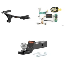 CURT Trailer Hitch Package 2in Receiver, Wiring Harness, 45134 Ball Mount #13438