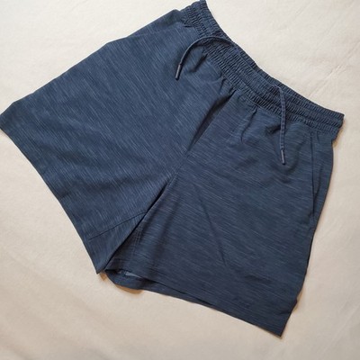 Lululemon Mens Size S Pace Breaker Linerless Short 7'' Heather Allover Iron Blue