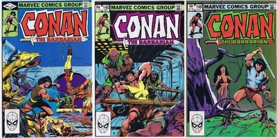 CONAN THE BARBARIAN # 138, 142, 148 US Marvel Comics 1982