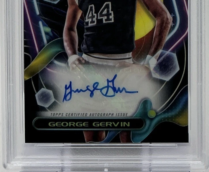George Gervin 签名 PSA 10 - 2023 Topps 宇宙 Chrome Eclipse /10 - 马刺,冰人 — 第 3/4 张图片