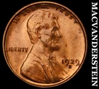 1929-S Lincoln Wheat Cent- Red- Choice Gem Brilliant Uncirculated Luster #J7073