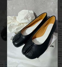 【NEW】Maison Margiela Tabi Ballet Flats Shoes 37 38 Split Toe Leather Japan
