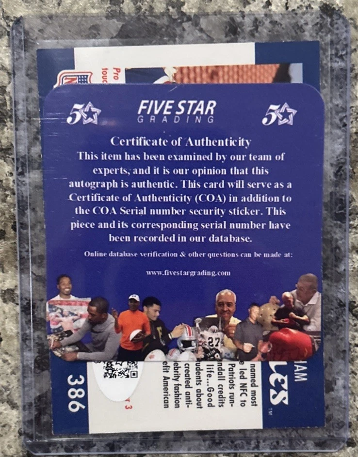 Randall Cunningham Autographed 1990 Pro Set #386 Eagles Pro Bowl W/COA Auto NFL - Image 2 of 3