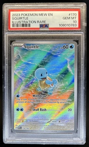 2023 Pokemon SV 151 Squirtle Illustration Rare #170/165 PSA 10 GEM MINT