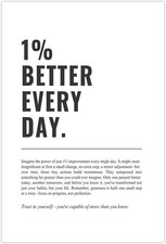 1 Better Every Day Motivational Quote Poster 18x24 Wall Art Gym Office Decor