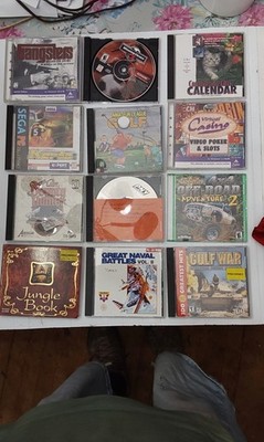 Vintage PC CD-ROM Game Lot of 46   Rare Sega PC, 3DO, Classics, Retro Gaming Bun