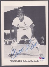 CURT FLOOD - AUTOGRAPHED SIGNED PHOTOGRAPH