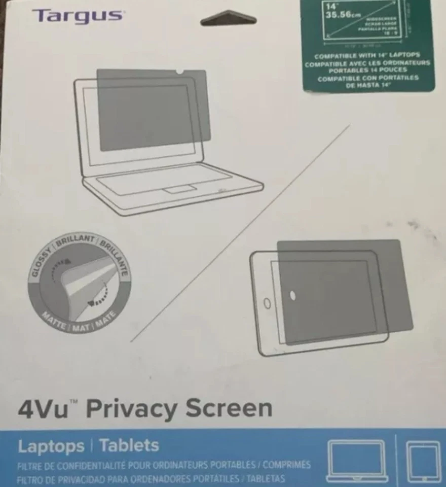 Targus 4Vu Privacy Screen Filter for 14-Inch/35.56cm Widescreen Laptop Computer - Image 3 of 4