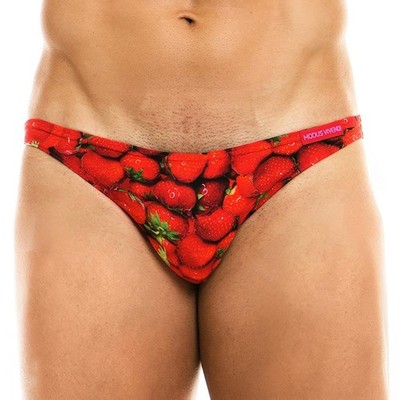 Modus Vivendi Strawberry Swim Low Cut Brief men's beachwear bikini