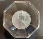 2000 American Silver Eagle Lucite Acrylic Crystal Paperweight