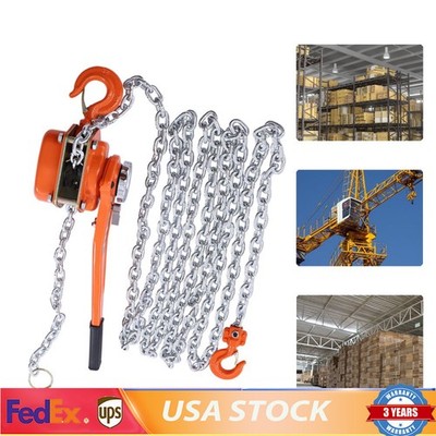 1650LBS 3/4 Ton 10ft Lever Block Chain Hoist Ratchet Type Come Along Puller !