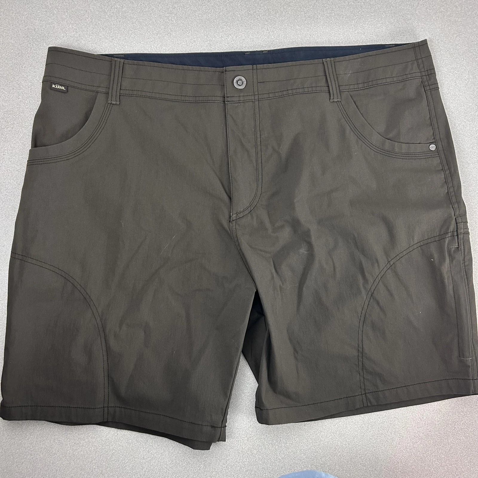 Kuhl Shorts Mens 42 Brown Quick Dry Outdoor Trail Hiking Stretch Zip Pocket 23S