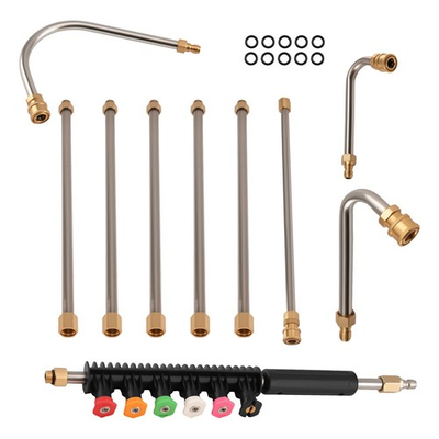 #ad 4000PSI High Pressure Washer Rod 15quot; Brass 4000PSI 30° 90° U Shape Extension Kit $30.15
