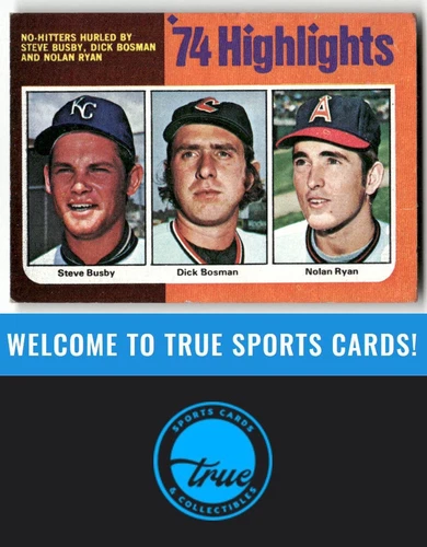 1975 Topps Mini #7 Steve Busby / Dick Bosman / Nolan Ryan