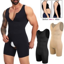 Men Slimming Compression Bodysuit Shapewear Belly Control Body Shaper Tank Tops