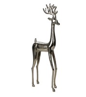 Tier Metall Figur Hirsch Rentier Silber HöHe 78 Cm Weihnachtsdeko Dekofigur