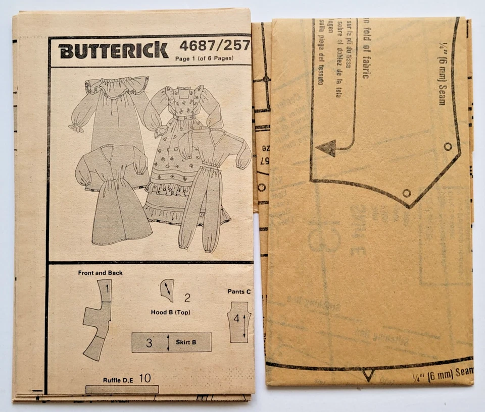 De colección Años 80 Butterick Artesanal Costura Patrón 4687 Moda Muñeca Ropa 11.5" Barbie SIN CORTAR Foto 3 de 3