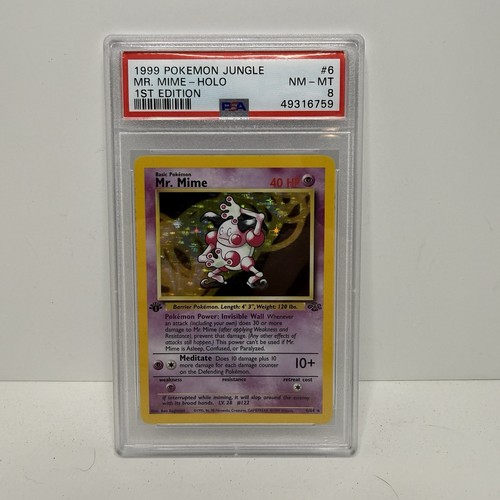 Mr. Mime (1st Edition) graded PSA 8 for sale on eBay
