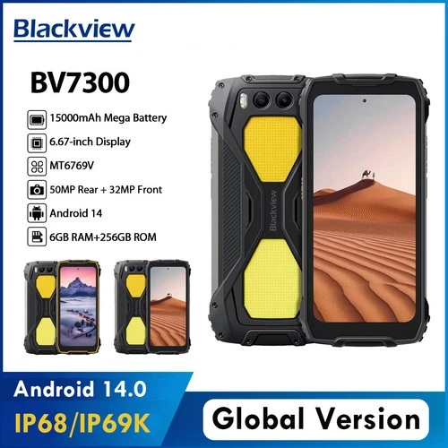 Blackview BV7300 Rugged Smartphone 6.67'' HD+IPS 15000mAh 45W NFC 18G+256GB IP68
