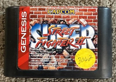 Sega Genesis Genuine Super Street Fighter II Cartridge Video Game Only Tested
