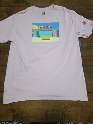 BTS Boy With Luv T Shirt Large L Pink K-Pop Bangtan Boys Official Merch Couch