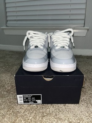 Nike Air Force 1 '07 LV8 Wolf Grey Patent Leather HV9405-001 Men's Sneakers