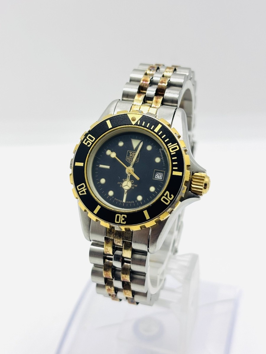 Exc+5] TAG Heuer 1000 Professional 980.018.B Gold Black Dial