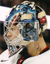 Team USA Jack Campbell Captain America Mask  Signed Autographed 8x10 Photo COA