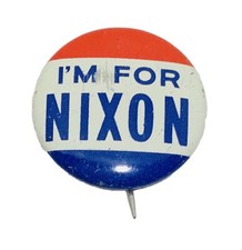 I'M FOR RICHARD NIXON Pinback 1968 Campaign Button Pin Political Badge