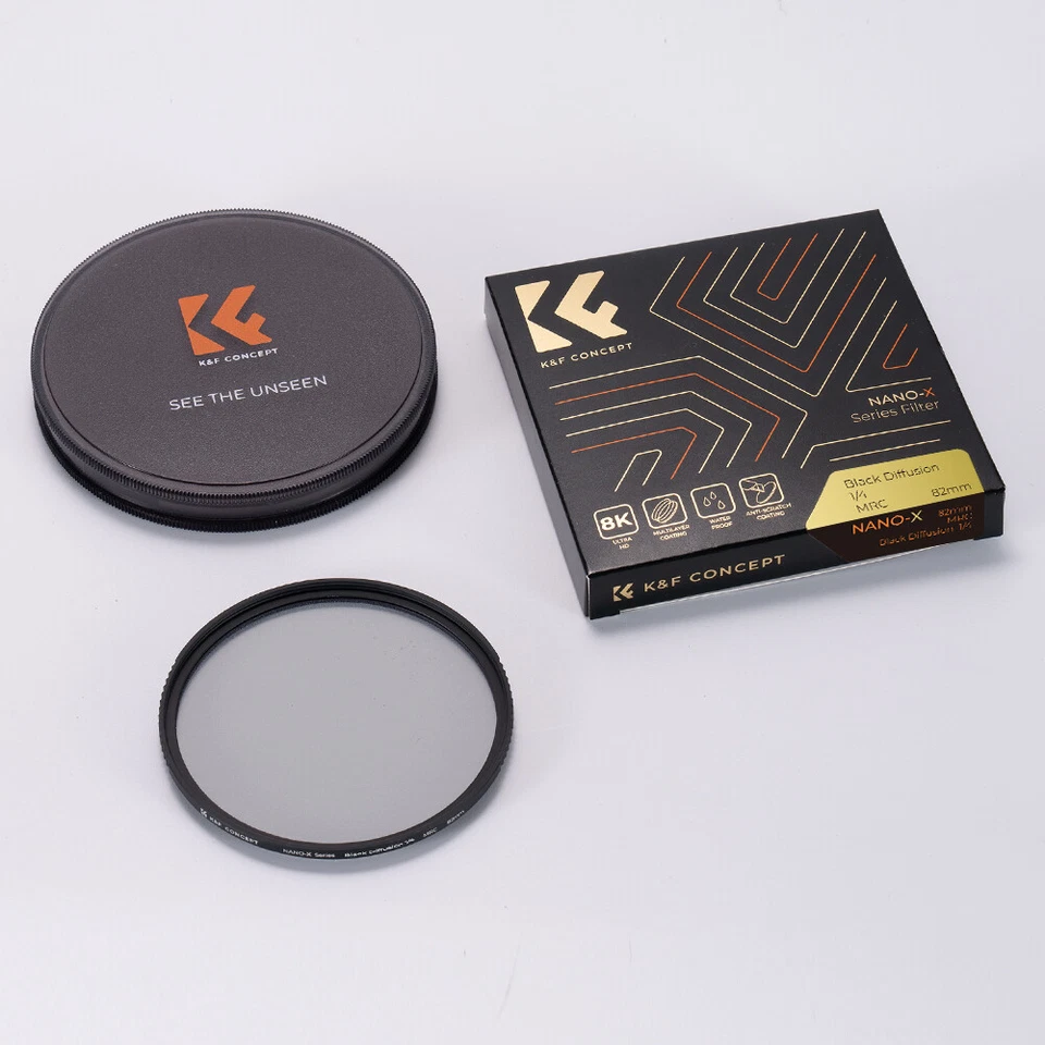 K&F Concept 37-95mm Black Mist Soft Diffusion Filter 1/8 1/4 1/2 1 Slim Nano K/X - Image 2 of 4