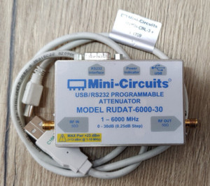 Mini-Circuits USB Programmable Attenuator, RUDAT-6000-30, 1-6GHz W/Cable