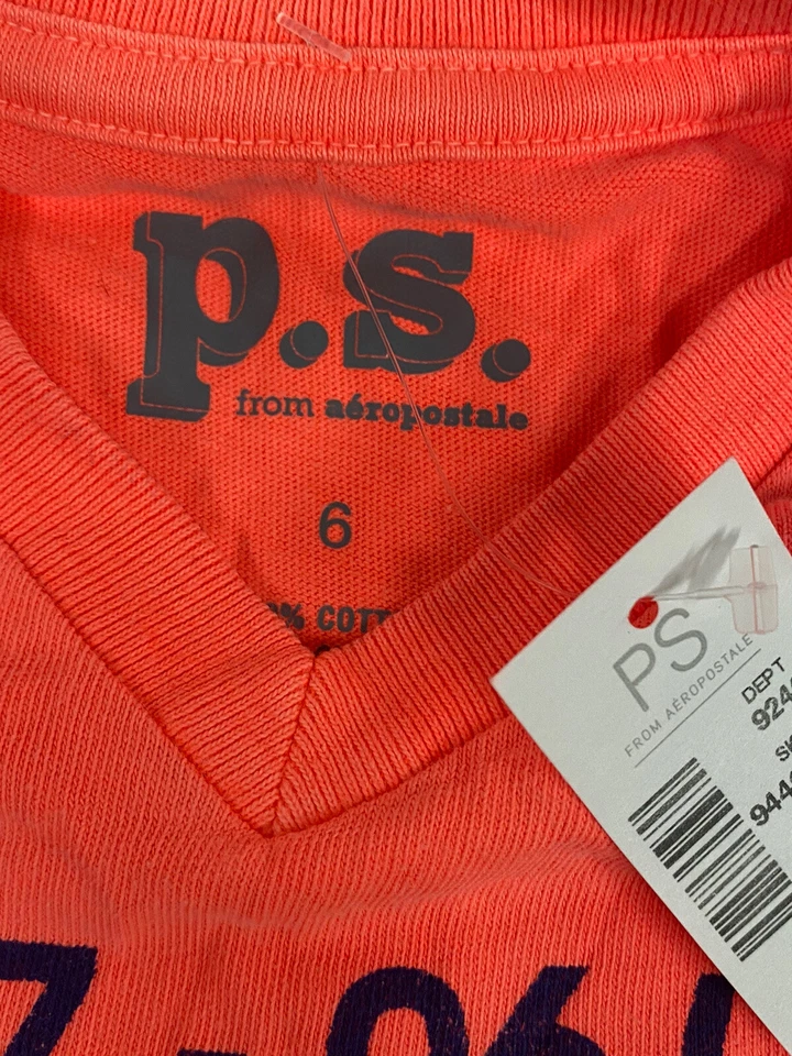 P.S. Camiseta de Novedad para Niñas Marca Aeropostale Festival de Música Rock & Roll Talla 6 Foto 4 de 4