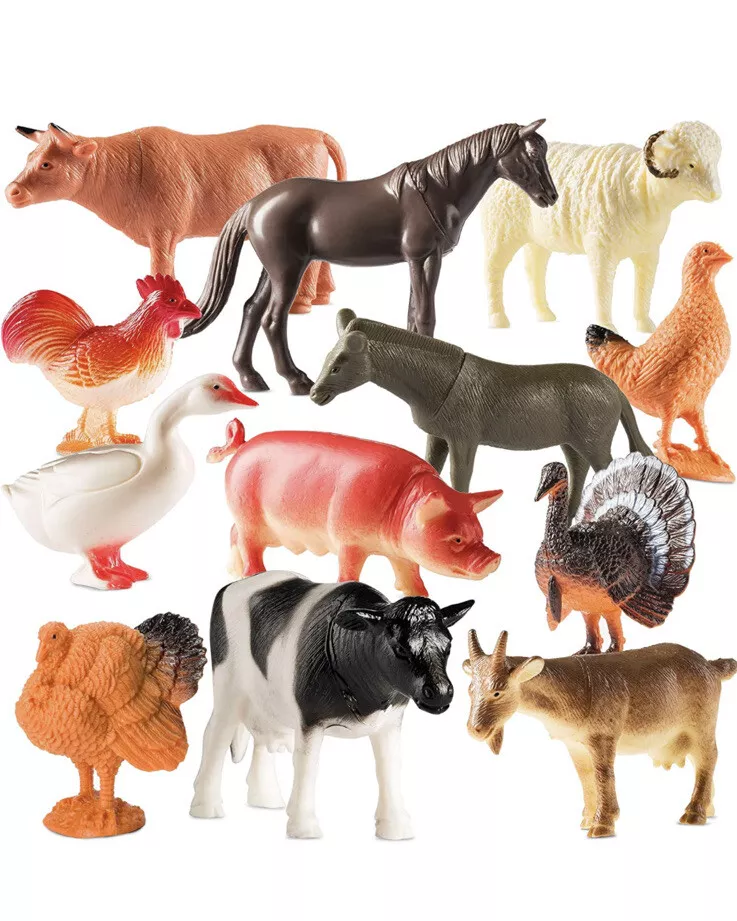 Farm Animal Toys - Pack of 12 - Plastic Farm Animals for Toddlers