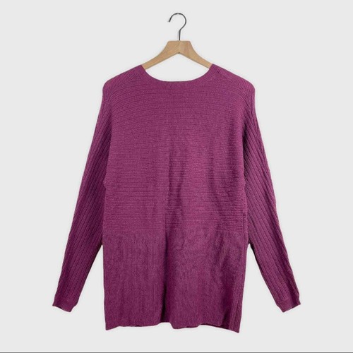 Lord & Taylor Burgundy V-Neck Sweater - Picture 2 of 5