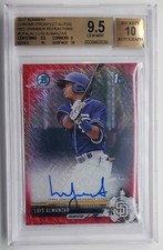 2017 Bowman Chrome Red Shim Ref Luis Almanzar Autograph RC BGS 9.5 w/10 Auto 4/5
