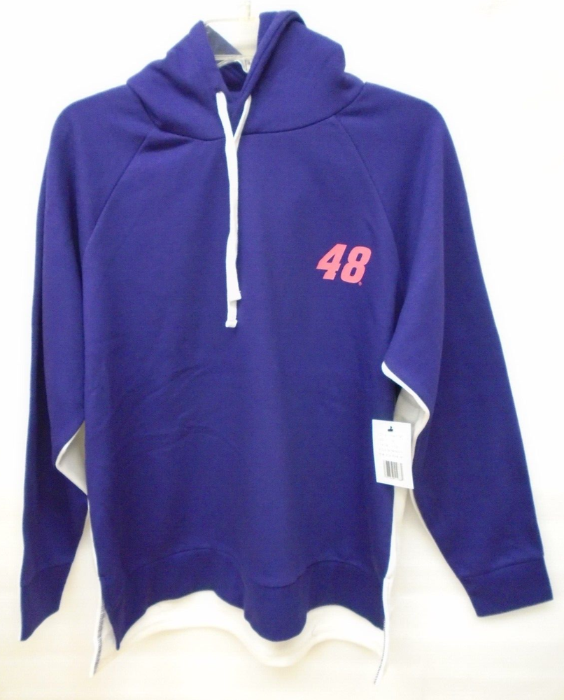 Nascar #48 Alex Bowman Medium GIII 4her Purple and White Hoodie