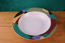 IMPULSE Vegetable Serving Bowl Studio Nova Stoneware Multi-Color Geometric 9.5 "