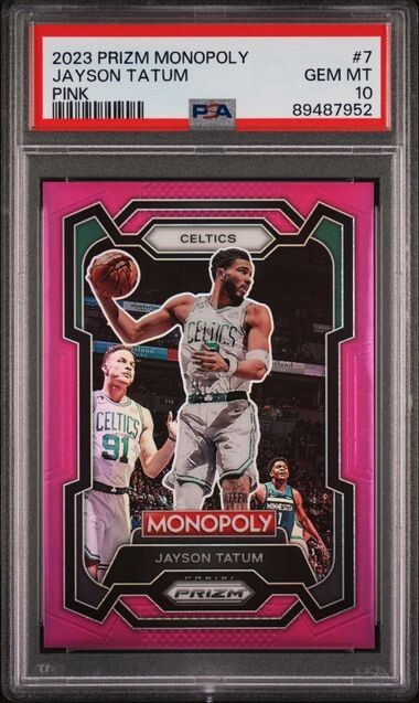 2023 Panini Prizm Monopoly Pink #7 Jayson Tatum Boston Celtics PSA 10 /149