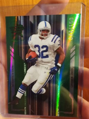 EDGERRIN JAMES 2005 LEAF ROOKIES & STARS LONGEVITY MIRROR GREEN #41 44/150 