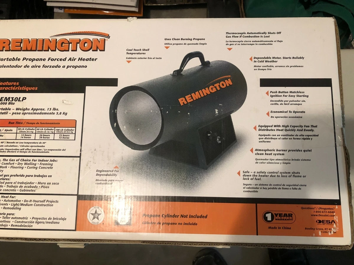 New-Remington forced air propane heat 30,000btu | eBay